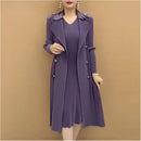 Conjunto Veneza Vestido + Casaco Longo - Queima de Estoque