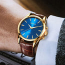 Relógio Masculino WKLuxury Pulseira Couro à Prova d'água / Para Homens Elegantes e Exclusivos