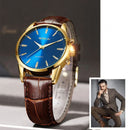 Relógio Masculino WKLuxury Pulseira Couro à Prova d'água / Para Homens Elegantes e Exclusivos