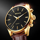 Relógio Masculino WKLuxury Pulseira Couro à Prova d'água / Para Homens Elegantes e Exclusivos