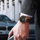Relógio Masculino WKLuxury Pulseira Couro à Prova d'água / Para Homens Elegantes e Exclusivos
