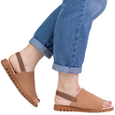 Sandália Feminina Ortopédica Knit Calce Fácil Meia Elástico Anatômica Massageadora Confortável 7603